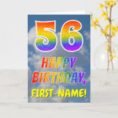 Regenboogblik "56" & "GELUKKIGE VERJAARDAG", Wolke Kaart (Gele Bloem)