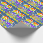 Regenboogblik "65" & "GELUKKIGE VERJAARDAG", Wolke Cadeaupapier (Hoek)