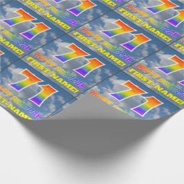 Regenboogblik "71" & "GELUKKIGE VERJAARDAG", Wolke Cadeaupapier