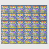 Regenboogblik "75" & "HAPPY BIRTHDAY", wolken, Sky Cadeaupapier (Vlak)