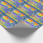 Regenboogblik "87" & "GELUKKIGE VERJAARDAG", Wolke Cadeaupapier (Hoek)