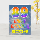 Regenboogblik "89" & "GELUKKIGE VERJAARDAG", Wolke Kaart (Gele Bloem)