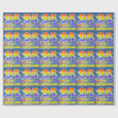 Regenboogblik "94" & "HAPPY BIRTHDAY", wolken, Sky Cadeaupapier (Vlak)