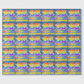 Regenboogblik "95" & "GELUKKIGE VERJAARDAG", Wolke Cadeaupapier (Vlak)