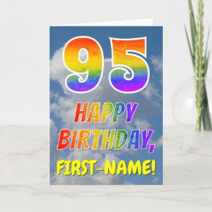 Regenboogblik "95" & "GELUKKIGE VERJAARDAG", Wolke Kaart
