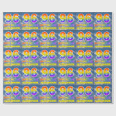 Regenboogblik "96" & "HAPPY BIRTHDAY", wolken, Sky Cadeaupapier (Vlak)