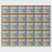 Regenboogblik "99" & "HAPPY BIRTHDAY", wolken, Sky Cadeaupapier (Vlak)