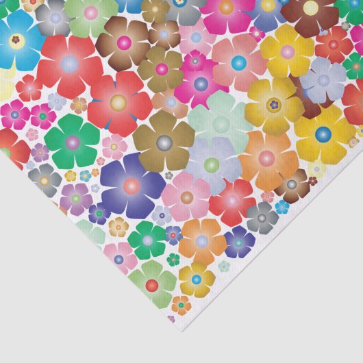 Regenboogbloem bloeit weefselpapier tissuepapier (Detail)