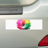 regenboogbloem bumpersticker (Op auto)