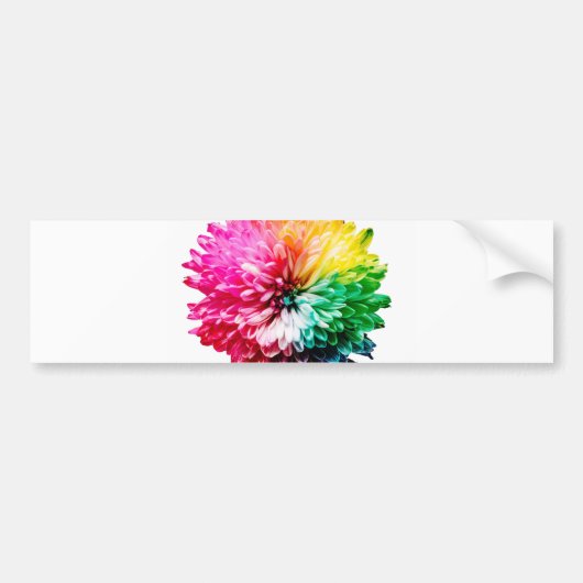 regenboogbloem bumpersticker (Voorkant)