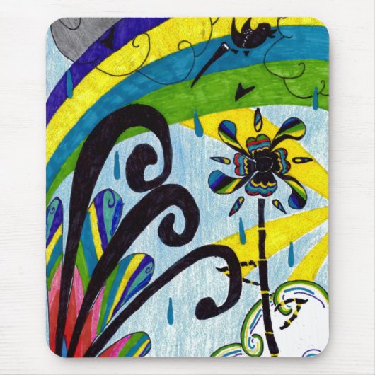 regenboogbloem muismat (Voorkant)