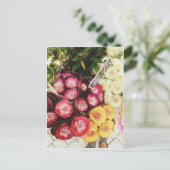 regenboogbloemen briefkaart (Staand voorkant)