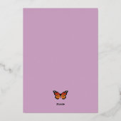 Regenboogbloemen - Moderne Collage Folie Uitnodiging (Achterkant)