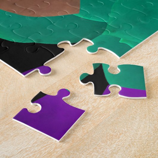 regenboogbloemen puzzel legpuzzel (Zijkant)