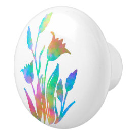 Regenboogbloemknobbels Keramische Knop