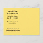 Regenboogbloemstuk Save the Date Aankondigingskaart (Achterkant)