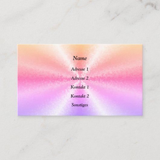 Regenboogblokken in 3D-regenboog Visitekaartje (Voorkant)