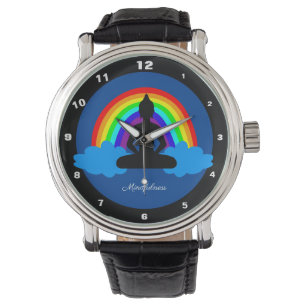 Regenboogboeddha & Mindfulness Yoga/meditatie Horloge