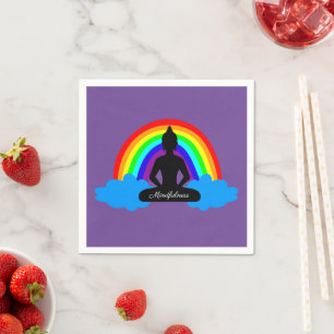 Regenboogboeddha & Mindfulness Yoga/meditatie Servet