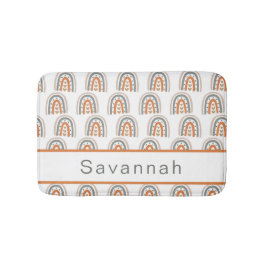 Regenboogboho bruin beige grijs meisje badmat