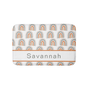 Regenboogboho bruin beige grijs meisje badmat