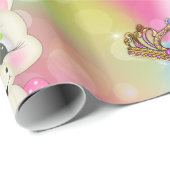 Regenboogbokeh Unicorns en kronen Cadeaupapier (Rol Hoek)