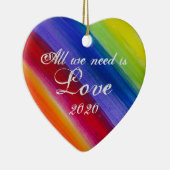 Regenboogbomen en strepen keramisch ornament (Rechts)