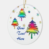 Regenboogbomen Keramisch Ornament (Links)