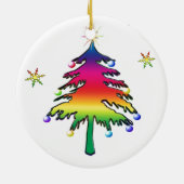 Regenboogbomen Keramisch Ornament (Achterkant)