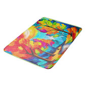 Regenboogbomen: levendig bos badmat (Gekanteld)