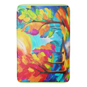 Regenboogbomen: levendig bos badmat (Voorkant Verticaal)