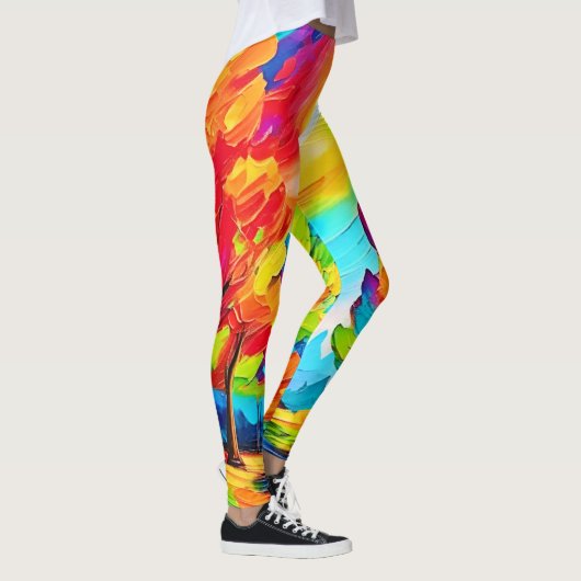 Regenboogbomen: levendig bos leggings (Rechts)