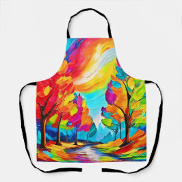 Regenboogbomen: levendig bos schort