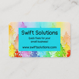 Regenboogbomen Waterverf bomen Visitekaartje