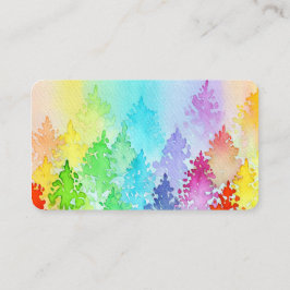 Regenboogbomen Waterverf bomen Visitekaartje