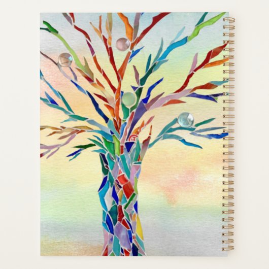 Regenboogboom Aangepaste naam Planner (Achterkant)