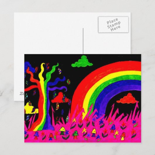 Regenboogboom Briefkaart (Voorkant / Achterkant)