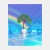 Regenboogboom Fleece Deken (Voorkant)
