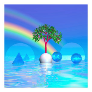 Regenboogboom Foto Afdruk
