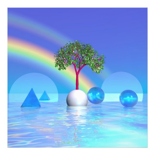 Regenboogboom Foto Afdruk (Voorkant)
