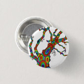 Regenboogboom - kleurige knoppenbadge ronde button 3,2 cm (Voorkant /achterkant)
