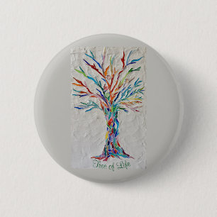 Regenboogboom Ronde Button 5,7 Cm