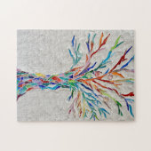 Regenboogboom van de mozaïek van het leven legpuzzel (Horizontaal)