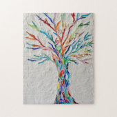 Regenboogboom van de mozaïek van het leven legpuzzel (Verticaal)