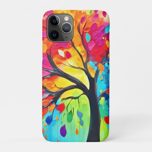 Regenboogboom van het leven schilderen Case-Mate iPhone case (Achterkant)
