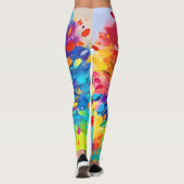 Regenboogboom van het leven schilderen leggings (Achterkant)