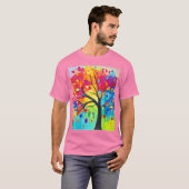 Regenboogboom van het leven schilderen t-shirt (Voorkant volledig)