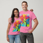 Regenboogboom van het leven schilderen t-shirt (Unisex)