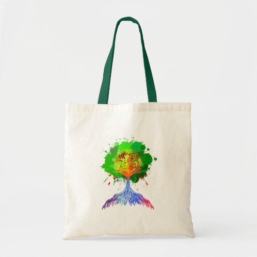 Regenboogboom van het leven tote bag (Voorkant)