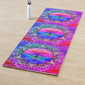 Regenboogboom van het Leven Yoga Mat